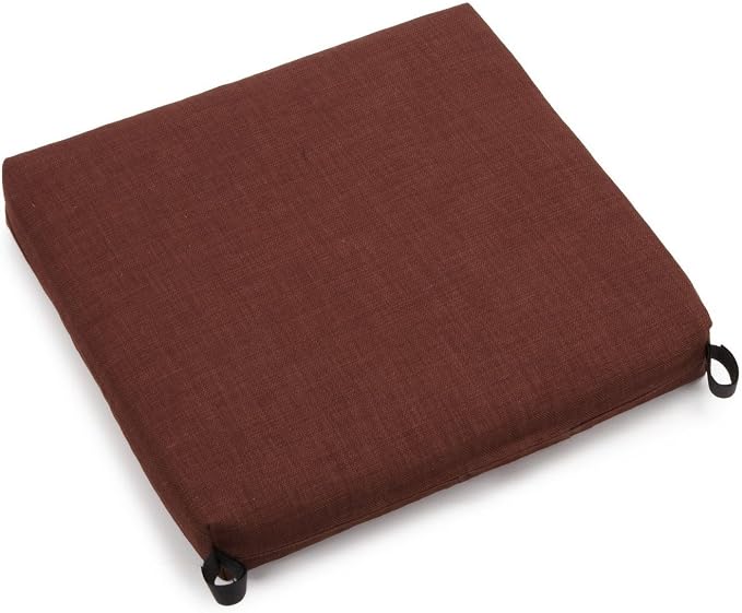 Blazing Needles Outdoor Chair Cushion, 20" x 19", Cocoa 1 Count