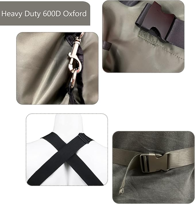 FCOUIID Harvest Apple Picking Bag - Waterproof 600D Fruit Storage Apron Pouch for Outdoor Orchard, Farm, Garden, Heavy Duty