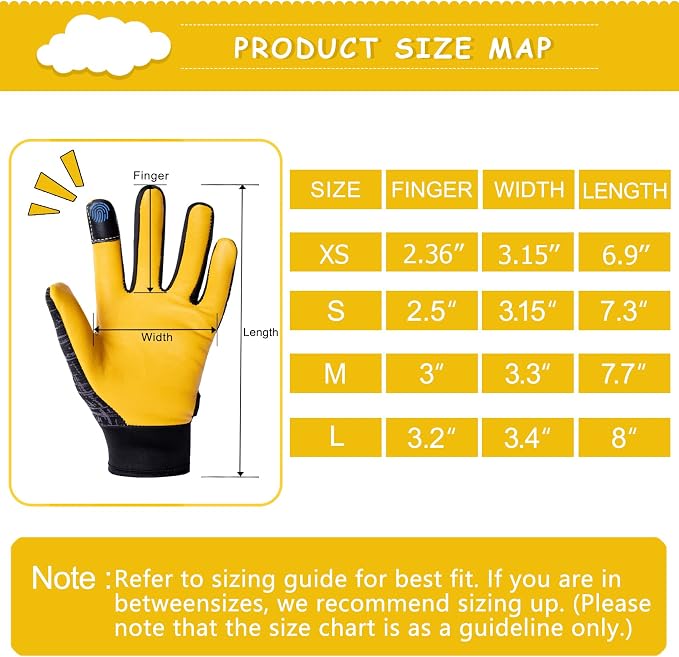 Kids Genuine Leather Work Gloves Age 2-12, Touchscreen, Reflective | Sheepskin Leather, Velcro Design, Breathable, Touch Screen, Garden Work, Safety Gloves for Children, Boys, Girls, Toddlers