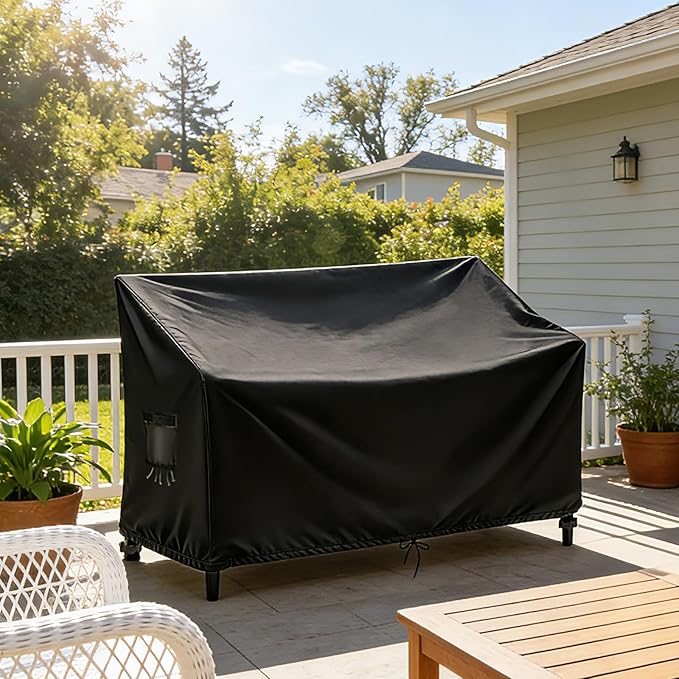 Outdoor Couch Cover Waterproof, Outdoor Sofa/Loveseat/Patio Furniture Cover - 62"W x 40"D x 35"H
