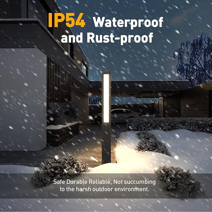 MVBT High 71 Inches Landscape Path Light, Outdoor Modern Luxury LED IP54 Waterproof Landscape Bollard Lighting for Lawn Patio Courtyard Driveway Pathway Decoration with High Voltage Wired