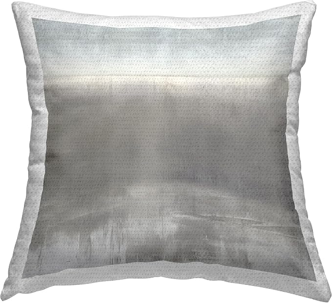 Stupell Industries | Rustic Grey Abstraction, 18 x 18 | Outdoor Pillow, Made in USA - By Taylor Hamilton