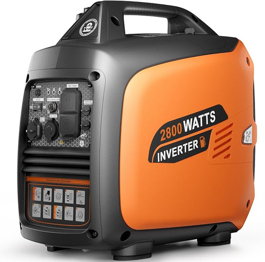 EFURDEN 2800W Quiet Gas-Powered Inverter Generator for Home Use, Camping, RV, 40Lbs, Non-Battery Operated, EPA Compliant
