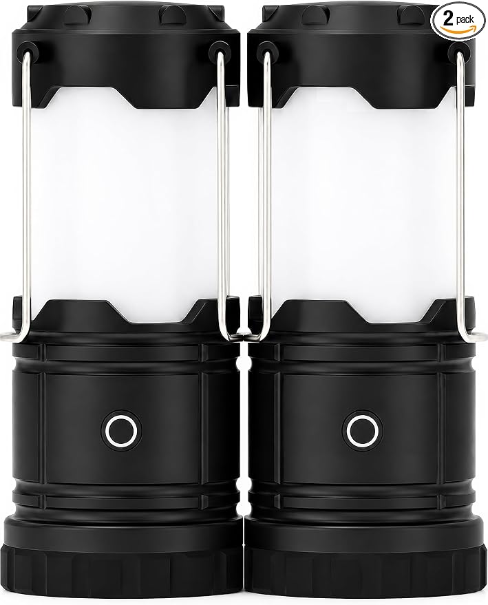 MalloMe LED Camping Lantern, Battery Powered Lanterns for Power Outages, Portable Hanging Collapsible Camping Lights for Outdoor, Home, Emergency, Hurricane Lamp Survival Outage Light 1000 lumens
