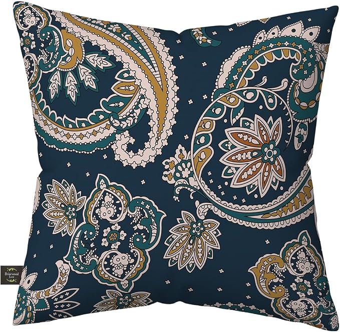 Briarwood Lane Everday Indoor/Outdoor Pillow 17x17 Paisley for Everday Pillow