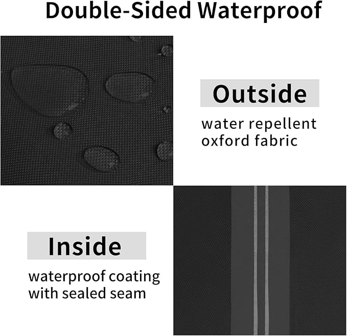 Easy-Going Waterproof Patio Sofa Cover UV Resistant Outdoor Loveseat Cover Durable Patio Bench Cover Weatherproof Lawn Patio Furniture Cover (60Wx35Dx35H inch, Black)