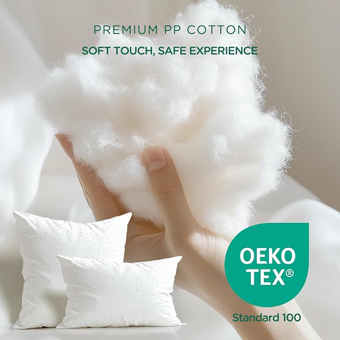 Codi Waterproof Outdoor Pillow Inserts, Rectangular 12 x 20 inches, 4 Pack | Waterproof protective liner, premium fiber fill, patio and backyard comfort, for adults and teens, tumble dry fluffing