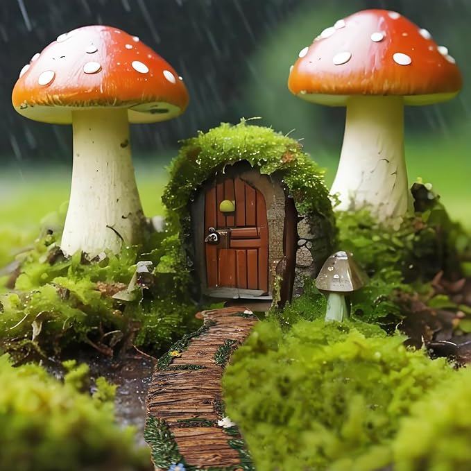 MUAMAX Fairy Garden Walkway Path Pathway, Fairy Garden Accessories, Wood Road Way, Micro Miniature Path Road, Enchanted Path