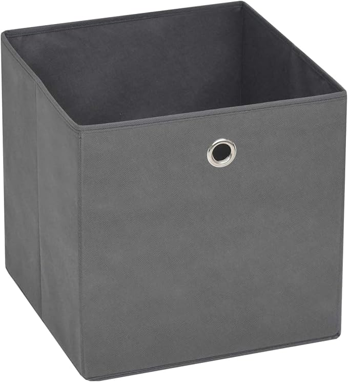 Homgoday Storage Boxes 10 Pieces Non-Woven Fabric 28 x 28 x 28 cm Grey, Furniture Chests and Trunks, Garden Container, Garden Tool Holder, Outdoor Pouf, Outdoor Storage Box