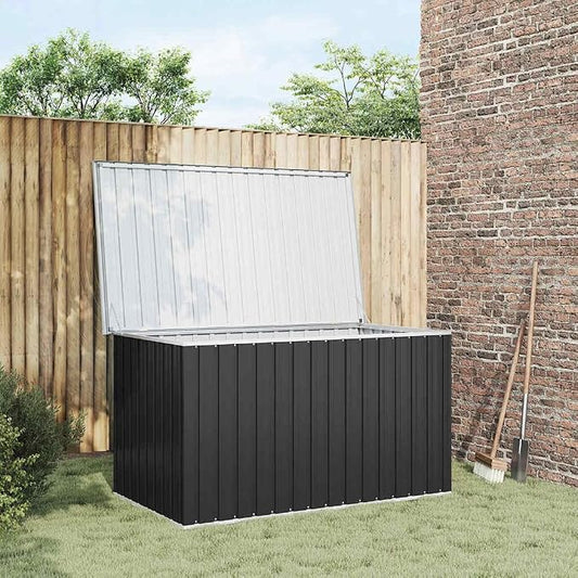 Galvanized Steel Outdoor Storage Cabinet Deck Box, Metal Patio Storage Container for Outside Cushions, Pillows, Garden Tools, 67.3"x39"x36.6", Anthracite,-456