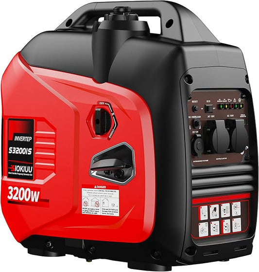 3200W Portable Generator Super Quiet Inverter Generator Ultra Lightweight for Home Backup Outdoor Camping, CO Sensor Protect, EPA, ECO Mode