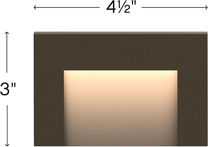 Hinkley Landscape Lighting LED Taper Deck Sconce, Horizontal, Bronze, Add Security to Outdoor Living Spaces with Ultra-Durable Deck Lights, 12V, Bronze Finish, Integrated LED Engine, 1553BZ