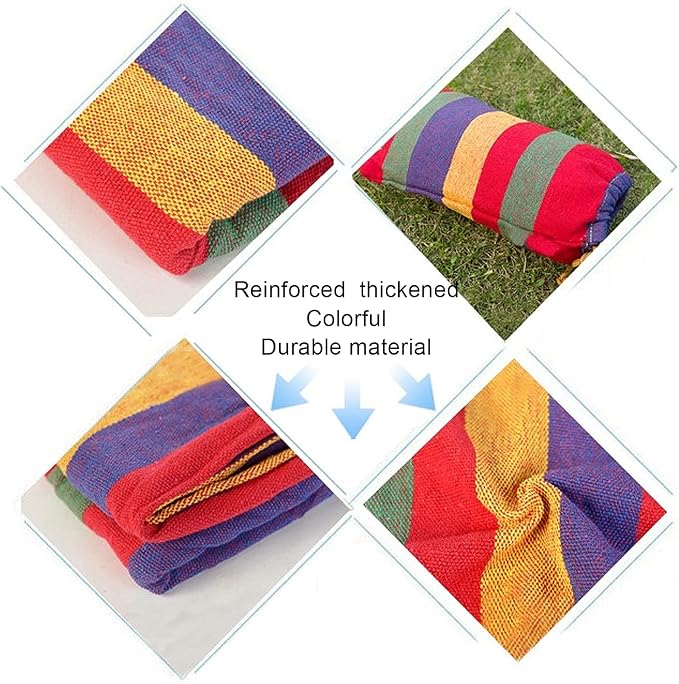 Portable Single Double Camping Hammock, Outdoor Garden Hammock, High Strength Lightweight Travel Hammock with Storage Bag for Hiking Backpacking and Backyard Relaxation (Red)
