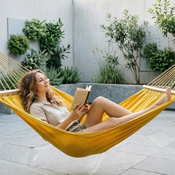 Wood Hammock Spreader Bar - 2 Pack Detachable Hammock Spreader Bar Replacement Set, Solid Wood Construction for Stability and Comfort, Suitable for Camping, Backyard Relaxation, Patio, Garden