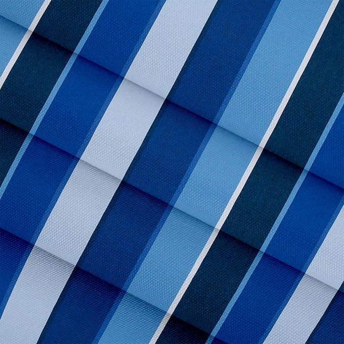 RSH Décor Indoor Outdoor Sunbrella Set of 4 Square Pillows (24" x 24", Milano Cobalt & Canvas Navy)- Made in USA