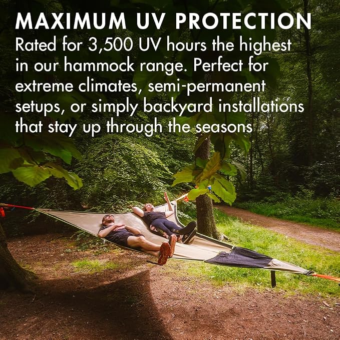 Tentsile Duo 2P Double Hammock – 2 Person Large Camping and Lounging Hammock for Backyards, Festivals, Outdoor Campouts, Designed in the UK (Safari)