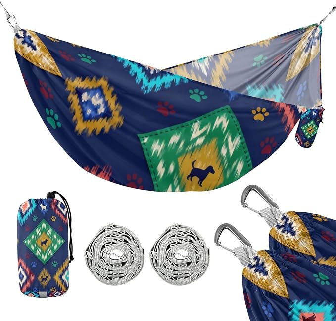 Ikat Pet Camping Hammock Fabric for Outside Patio Garden