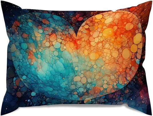 Lumbar Pillow Cover Ink Rainbow Shapes with Gold Pillow Case Classic Abstract Alcohol Ink Textures Pillow Cover Accent Outdoor Garden Decoration for for Car Patio Sofa Bed Bedding 20x26in