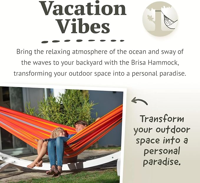 LA SIESTA Brisa Kingsize Outdoor Hammock — Colombian-Made Polypropylene, UV & Weather Resistant, for Backyard & Patio - Toucan