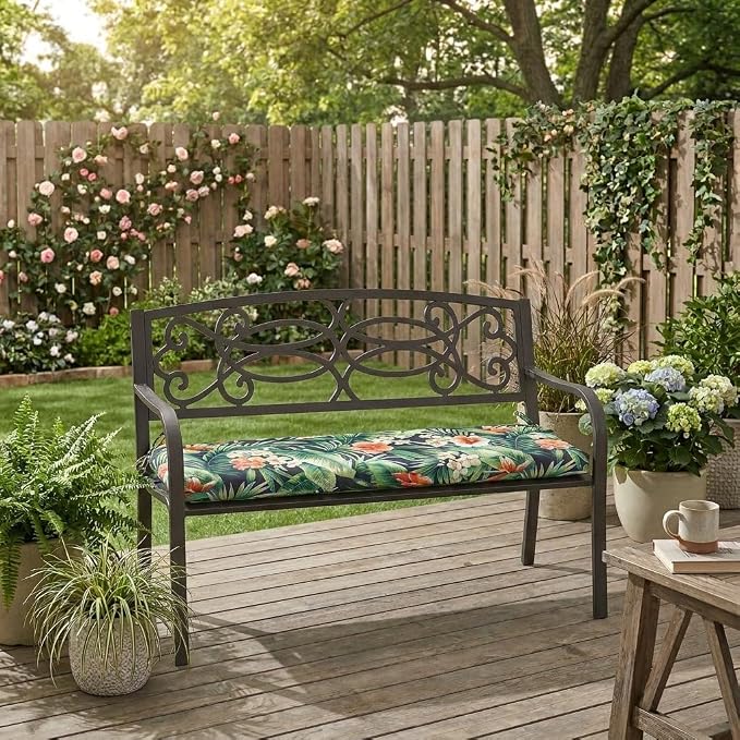 BrylaneHome Bh Outdoor Performance Bench Cushion - Banana Island