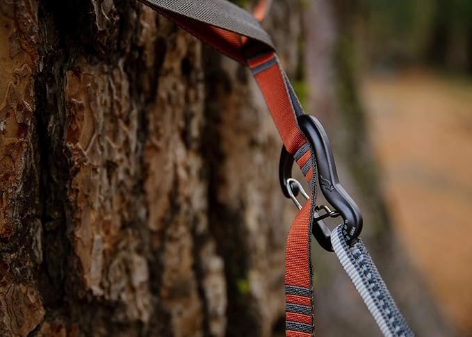 KAMMOK: Roo Double Hammock +Python 10' Bundle | Our Bestselling Hammock & Tree Friendly Straps | 100% Recycled Water Resistant Ripstop Fabric | Lifetime Adventure Grade Warranty, Ember Orange