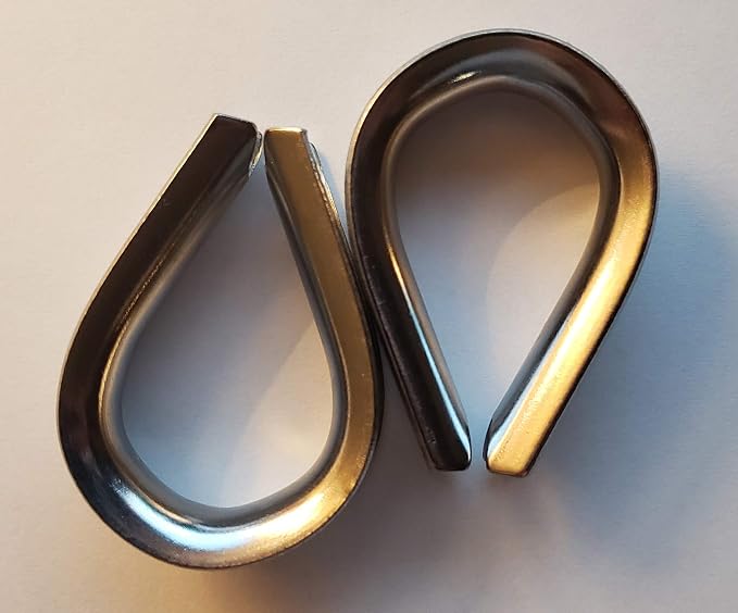 Large Hammock Loop Protector, Stainless Steel, 2 Pieces