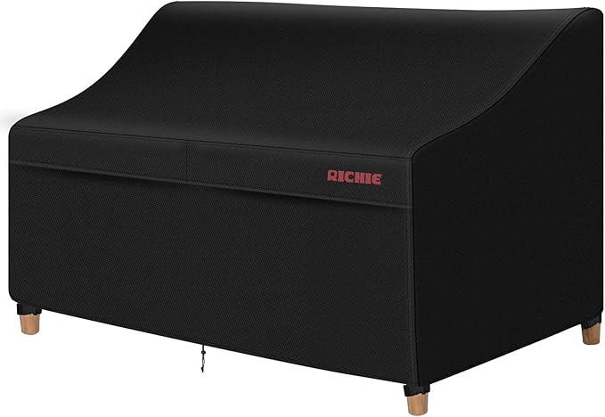RICHIE Patio Loveseat Cover - Waterproof Outdoor 3-Seater Sofa Cover with Air Vent, UV Resistant Patio Furniture Covers for 78"W*42"D*31"H Loveseats (Black)