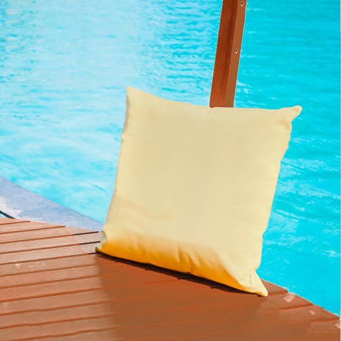 A1 HOME COLLECTIONS A1HC Luxurious Outdoor Waterproof Pillow Covers 20x20 Inches (Pack of 2, Pale Leaf), Throw Pillow Covers for Pool Areas, Garden, Sofa, Chairs, Beds, Tent, Patio