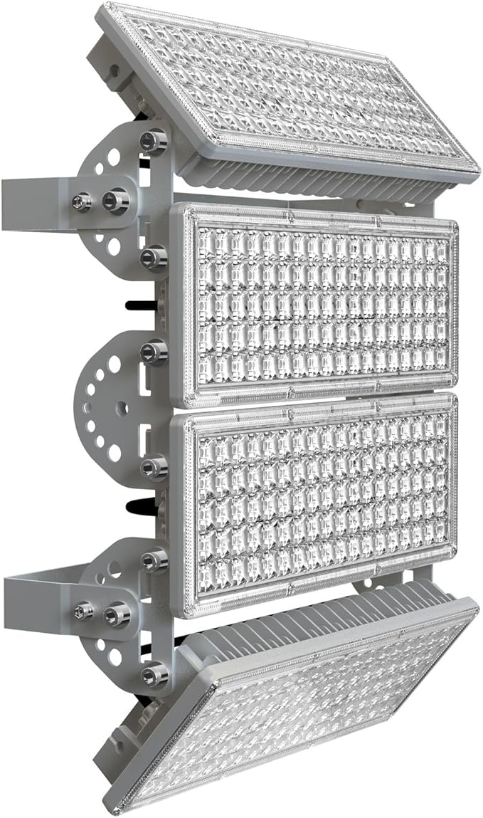 Kekeou Stadium Lights Outdoor LED Flood Light 400W 56000LM 6500K Arena Field Lights Surge 6KV IP67 Waterproof Parking Lot Light Adjustable Lighting Angle for Court