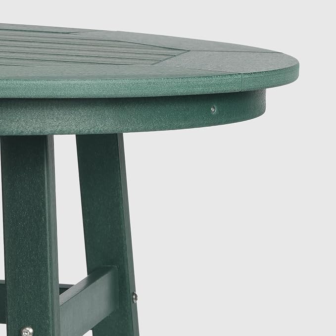 WestinTrends Malibu 5-Piece HDPE Outdoor Patio Dining Bar Bistro Table Set with Counter High Round Bar Stools