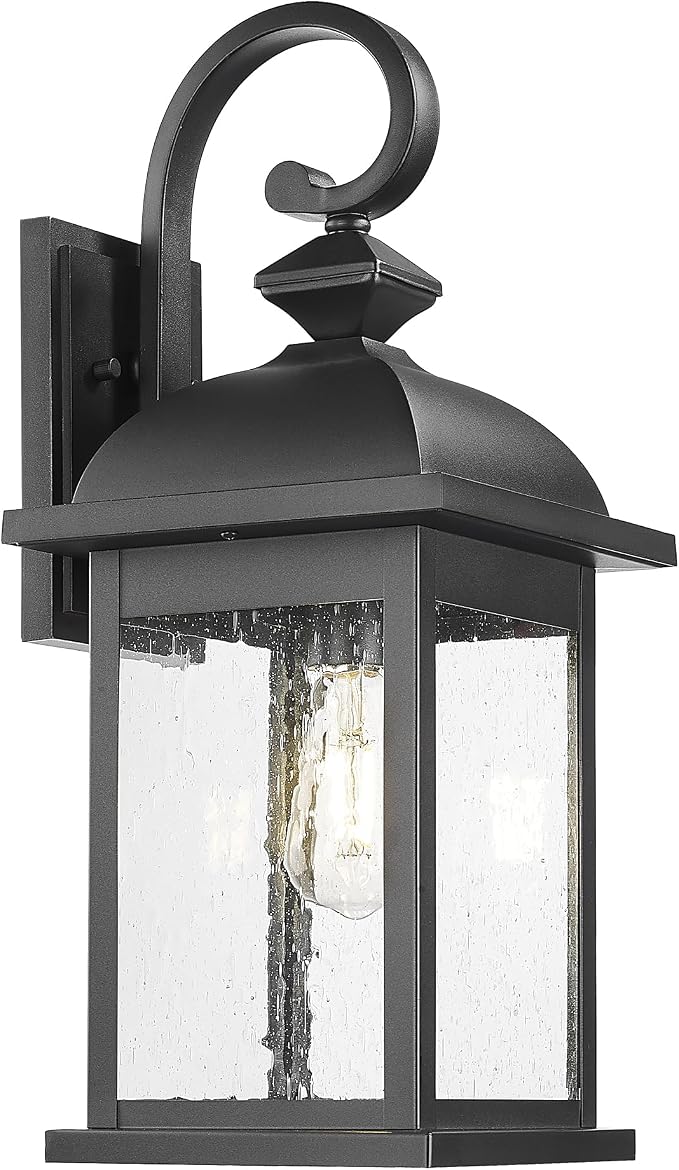 FEMILA Outdoor Wall Sconce, 21" Large Outdoor Wall Lantern Porch Lights for Entryway, Patio, Garage, Doorway, Anti-Rust Waterproof, UL Listed, 4FD54B2 BK