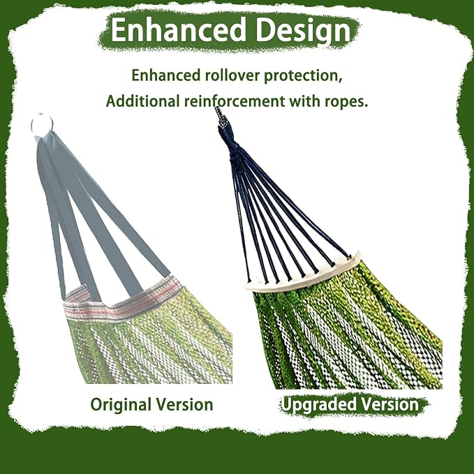 Hammock Without Stand, Blue, Polyester Net | Camping Hammocks for Outside, Travel Portable Lightweight, With Tree Straps & Storage Bag
