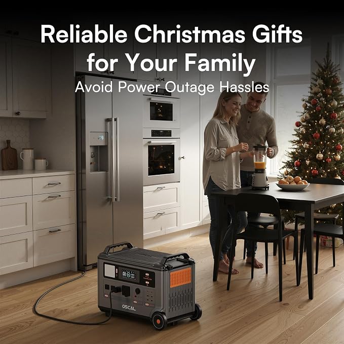 OSCAL 10.8Kwh Solar Generator with 4×400W Solar Panel,120V/240V for PowerMax 6000,6000w AC Output (9000W Surge),10.8KWh Home Backup, Emergency, Outdoor Camping