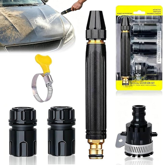 Car Washing Water Gun Set, 2026 Upgraded High Pressure Hose Nozzle, Powerful High-Pressure Water Gun for Car Cleaning, Home High Pressure Car Wash Water Gun, Plant and Vegetable Watering (1pcs)