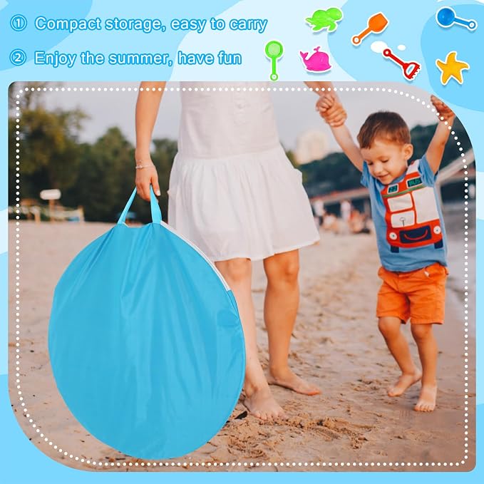Gemscream Hexagon Beach Pool, 71 x 71 x 6 Inches Beach Puddle for Toddler, Portable Puddle Pool Easy Fold Up, for Babies,Girls,Boys,Infants and Toddlers