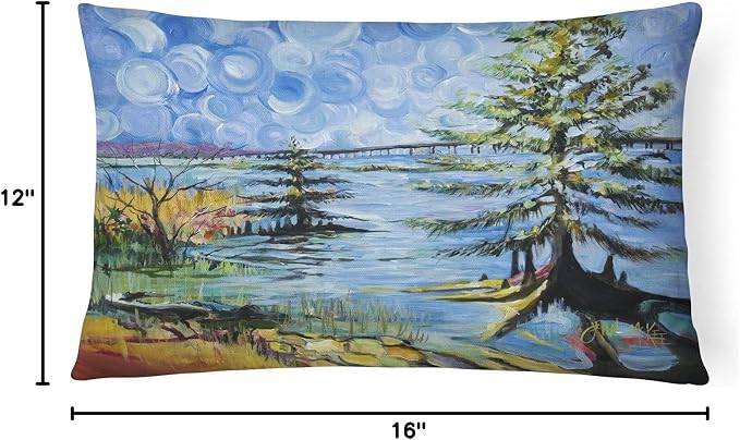 Caroline's Treasures JMK1126PW1216 Life on The Causeway Canvas Fabric Decorative Pillow Machine Washable, Indoor Outdoor Decorative Pillow for Couch, Bed or Patio, 12HX16W