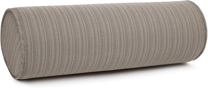 Sherry Kline Island Breeze Indoor/Outdoor Corded Neck Bolster Khaki 6"x 18" Set of 2