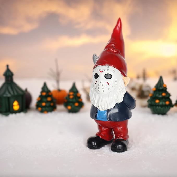 Garden Gnomes Outdoor Decor Horror Gnome Statues for Yard Decorations Gag Gifts for Women and Halloween