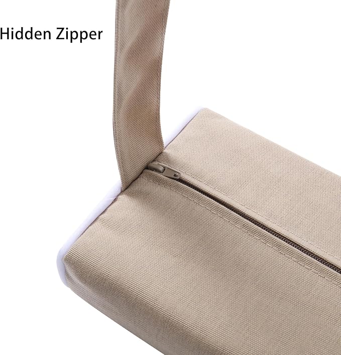 Enipate Outdoor Chaise Lounge Head Pillow, Pack of 2 Water Resistant Headrest Pillows with Elastic Band for Pool Patio Chairs