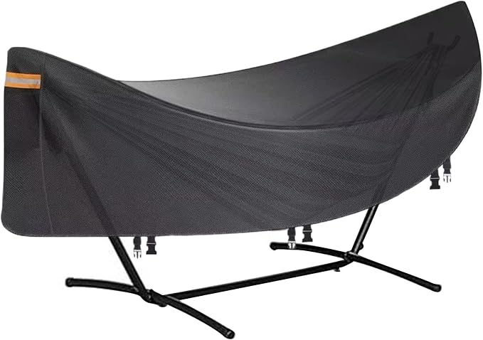 Hammock Protector – Waterproof Shield, Patio Swing Guard, Oxford Cloth | Windproof Weather Cover, Outdoor Furniture Cover for Garden Hammock with Fasteners