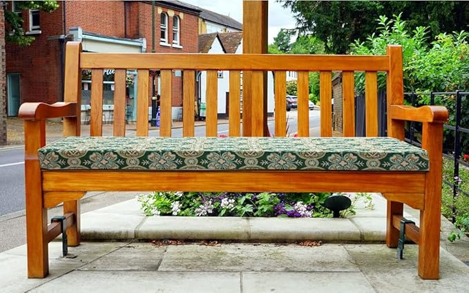 FUNHOME Outdoor Bench Cushion Covers,45" x 18" x 3", No Insert! Patio Bench Cushion Covers for Outdoor Furniture,Water Resistant Patio Loveseat Cushion Covers 1 Pack, Green Medal (Covers ONLY)