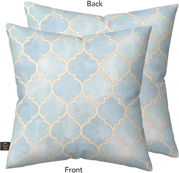 Briarwood Lane Everday Indoor/Outdoor Pillow 17x17 Blue Quatrefoil for Everday Pillow