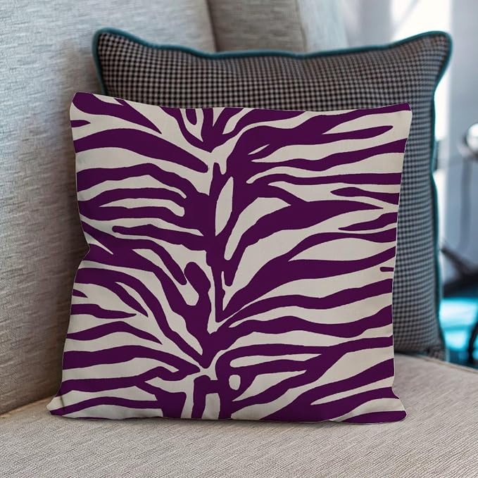 Blue Tiger Print Throw Pillow Covers Animal Tiger Print Throw Pillow Cover Retro Outdoor Garden Decoration for Patio Garden Sofa Chairs 22x22 in