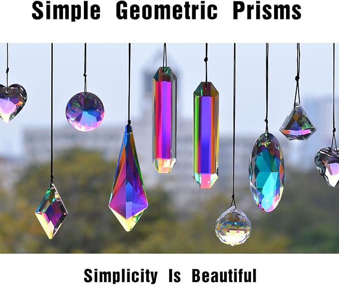 2PCS Ball Crystal Suncatcher Prisms for Windows (Ball ABColor) | AB Color, Transparent, K9 Glass, Rainbow Maker, with Hooks & Cord