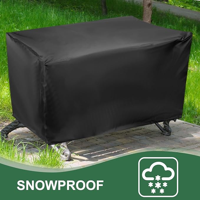 PATIKIL Outdoor Bench Cover, 210D Oxford Heavy Duty Waterproof Patio Furniture Covers for Garden Sofa Chair Table Zero Gravity, 75"L x 26"W x 35"T, Black