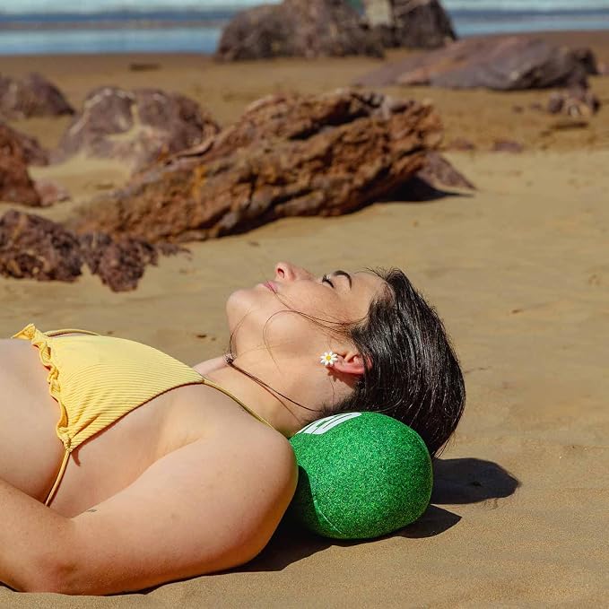 Fisura - Beach & Travel Pillow, Polyester Cushion, Reserved | 11.4 x 4.7 in cylindrical beach pillow, pool cushion, polyester travel & camping pillow.