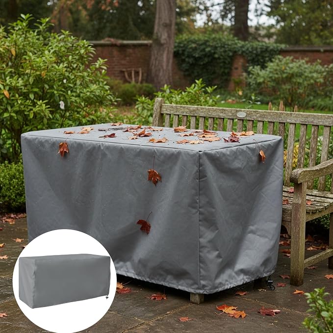 Outdoor Deck Box Cover for Patio Storage Box Protection with Secure Fit, 123x62x55 cm and 158x76x69 cm Options