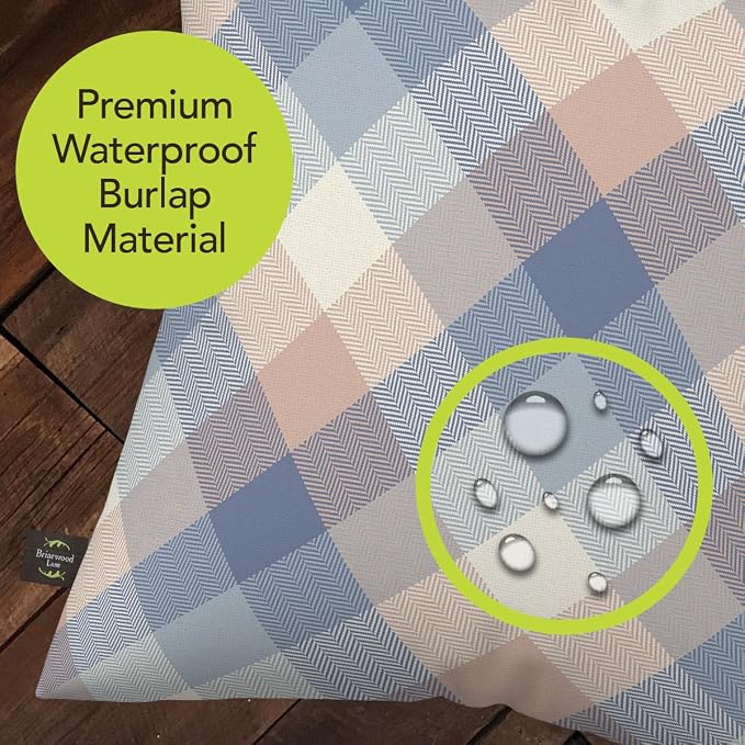 Briarwood Lane Everday Indoor/Outdoor Pillow 17x17 Pink and Blue Check for Everday Pillow