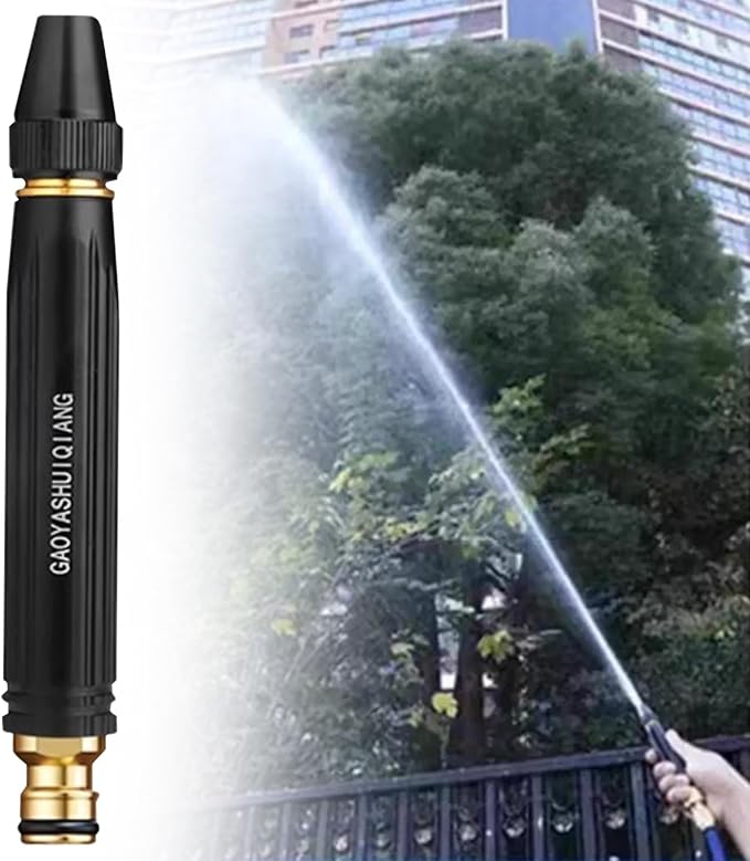 High Pressure Power Car Water Washer Nozzle with Metal Connector, Garden Hose Sprayer for Car Washing and Outdoor Cleaning, Sturdy Watering and Pressure Cleaning Accessory (3Pcs)