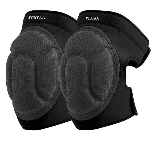 Work Knee Pads for Men Women, Foam with Adjustable Straps, Black M, 1 Pair | Waterproof EVA Soft Foam, Kneepads for Cleaning Floors, Housework, Housekeeping, Weeding, Yard, Garden Work, Kneeling Workers
